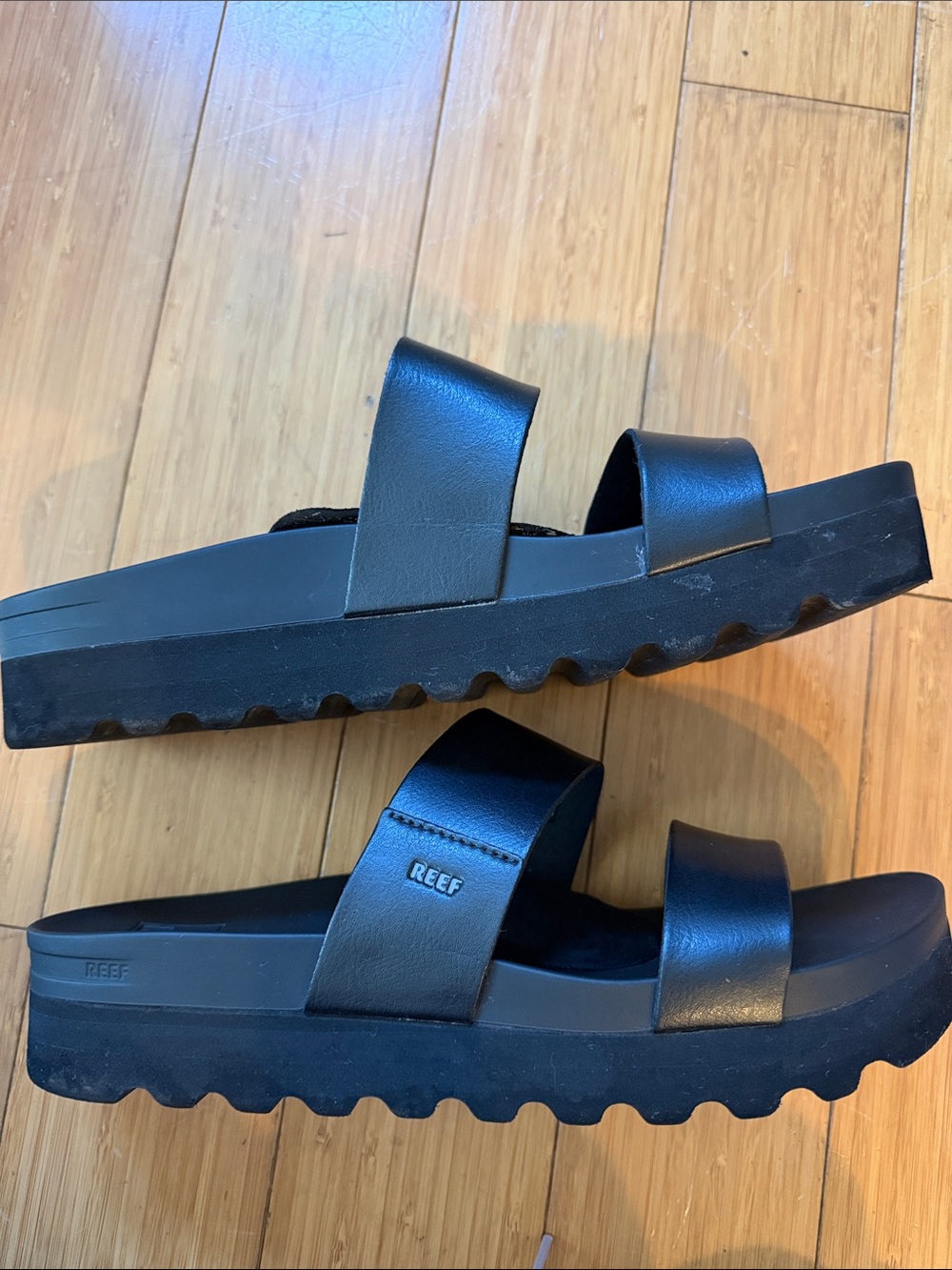 Reef Black Double-Strap Slide Sandals - Picture 5 of 9